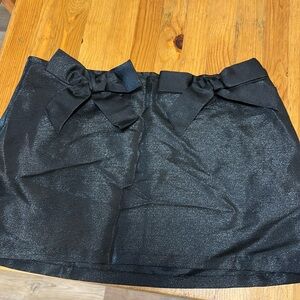 urban outfitters black sparkly bow skirt